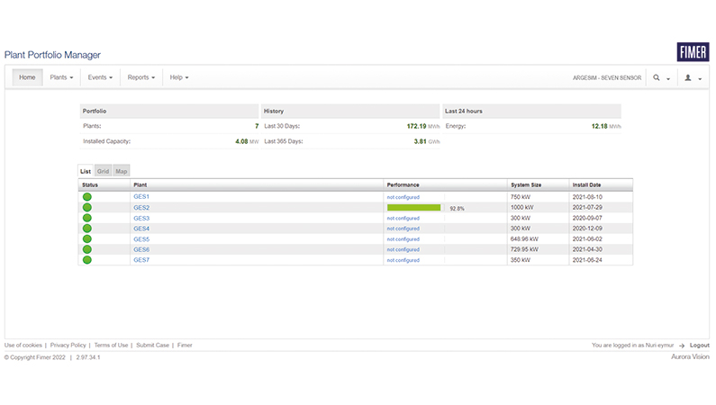 Configuration in Plant Portfolia Manager Fimer