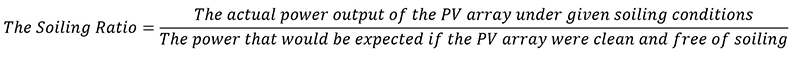 Soiling Ratio Formula