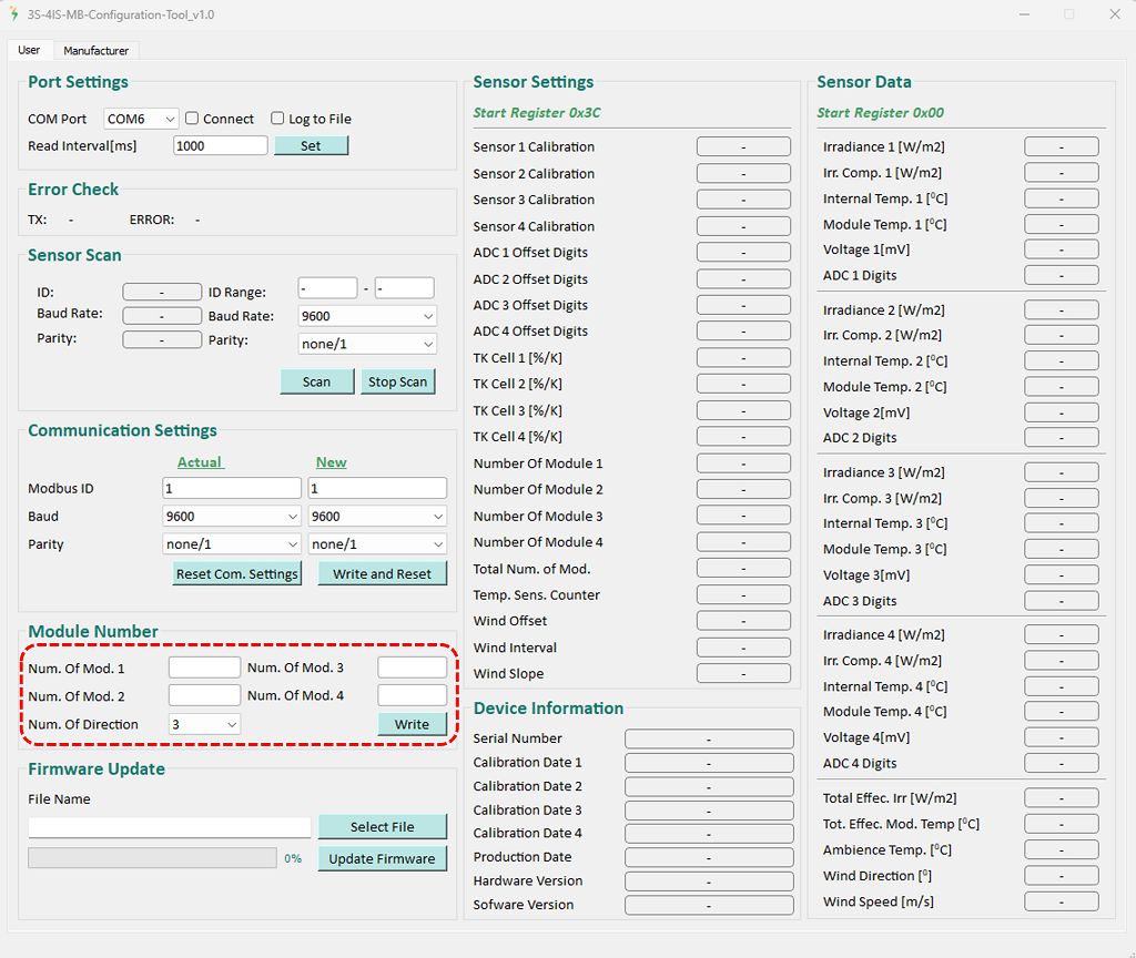 setting panel multi orientation sensor