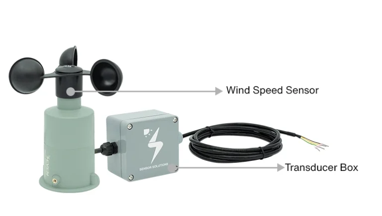 Sensor Plástico de Velocidad del Viento