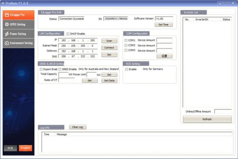 ProMate – GoodWe EzLogger Pro yapılandırma aracı