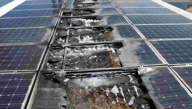 Damage to Solar Modules After High Temperature