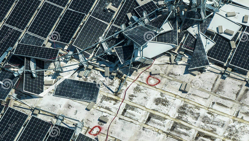 Daños a los Módulos Solares Tras Fuertes Vientos