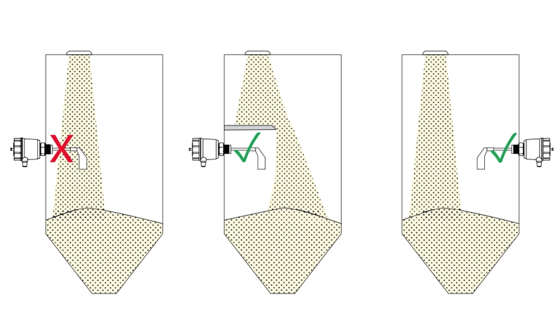 Silo level sensor installation
