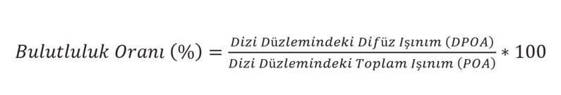 bulutluluk oranı