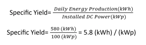 Specific Production Calculation
