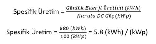 Spesifik Üretim Hesabı