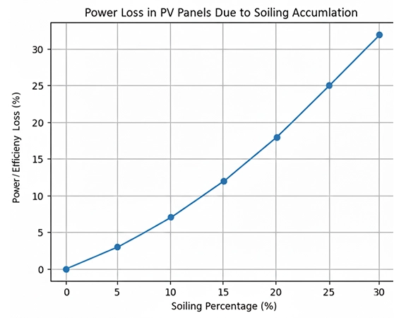 Pérdida de eficiencia en los paneles fotovoltaicos debido a la acumulación de polvo